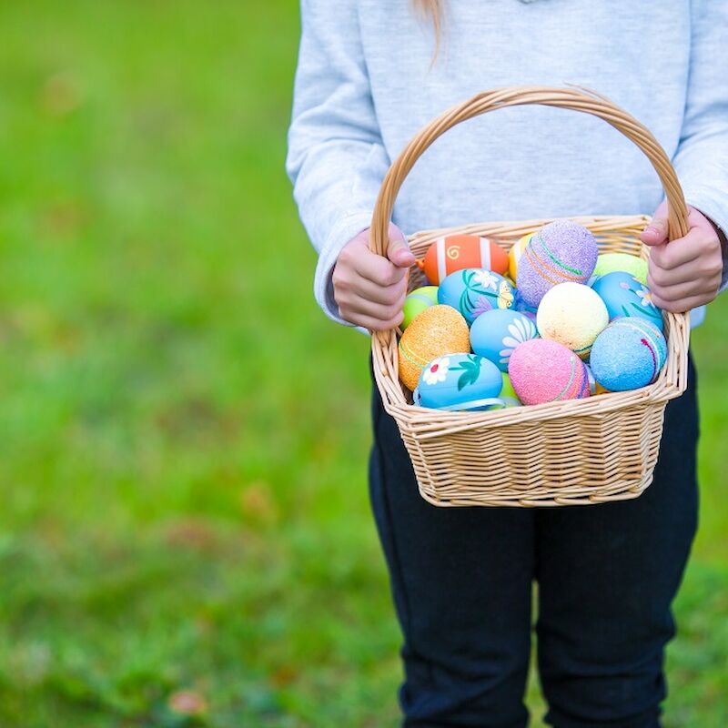 Easter Basket with Eggs